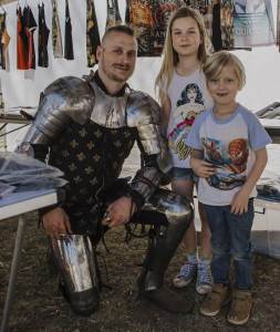 knight with children by Lisa